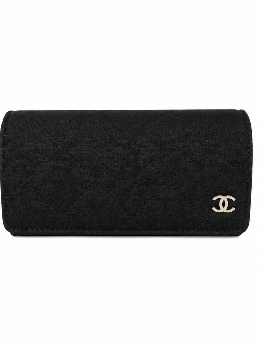 Chanel Quilted Black Sunglass/Glasses Case with CC Logo